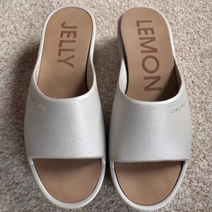 Women's White Slide Sandals